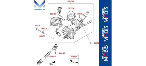 MOBIS STEERING COLUMN SHAFT HYUNDAI GRANDEUR 2016-19